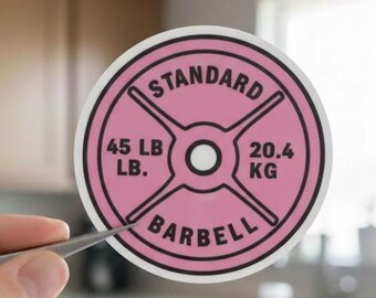 Pink 45lb plate sticker