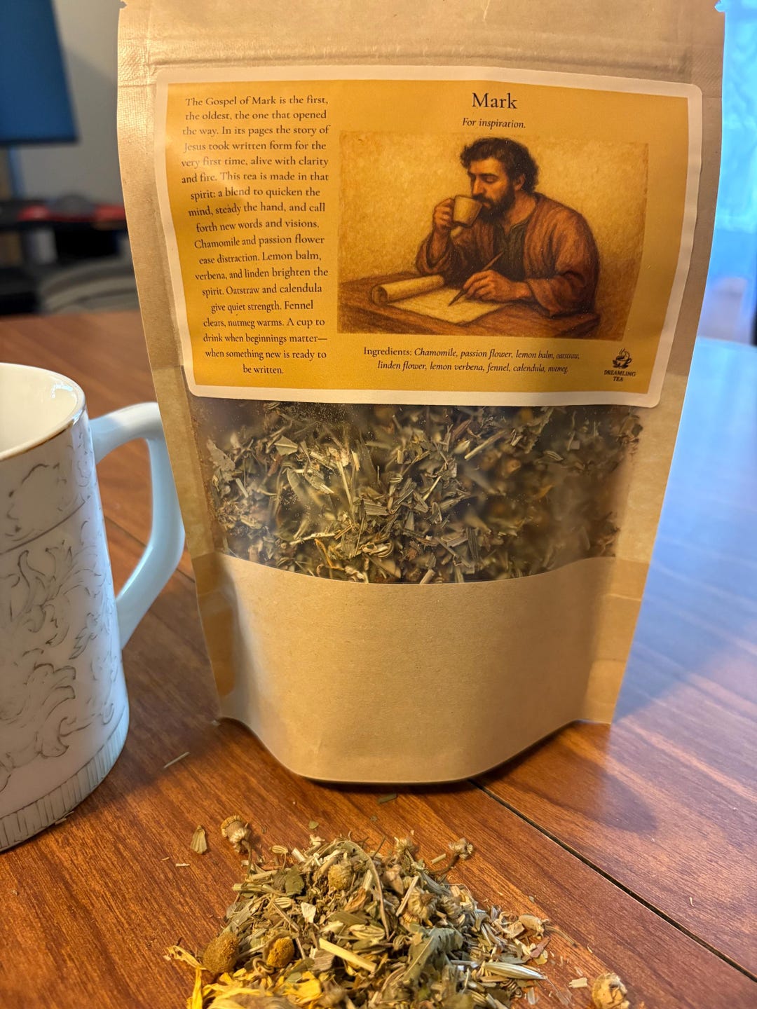 Mark Herbal Tea Blend: Chamomile, Lemon Balm, Inspiration Tea - Etsy