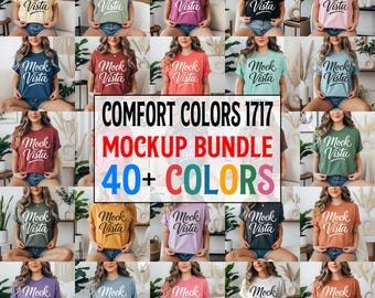 Comfort Colors 1717 T-Shirt Mockup Bundle, Oversized Tee, POD Mockup (Digital Download)