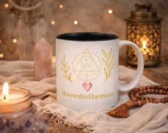 Helig geometri-mugg – Andlig kaffekopp | RootedinHarmonī