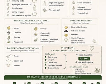 Checklista för shopping av giftfritt boende för hemmafixare | Guide till naturliga rengöringsingredienser (PDF-nedladdning)