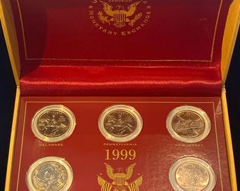 1999 United States Monetary Exchange State Quarter Commerative Boxed Set