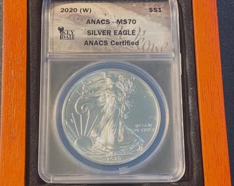 2020 W ANACS - MS70 Silver Eagle (ANACS Certified)