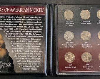 100 Years of American Nickels Coin Set