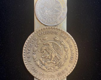 Mexico Estados Mexicanos One Un Peso 2 Coin Money Clip