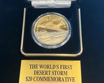World’s First “Desert Storm” Commorative 20 Dollar Coin