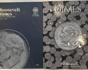 Official Whitman/ H.E. Harris & Co Dime Coin Folders lot