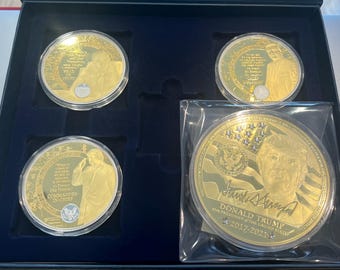 Four Piece Donald Trump Commemorative Coin Set