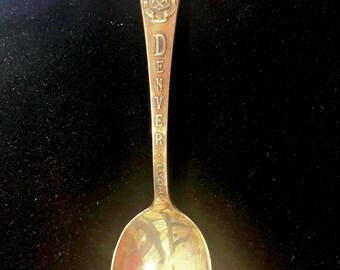 Cuillère Souvenir Antique en Argent Sterling de Denver, Colorado