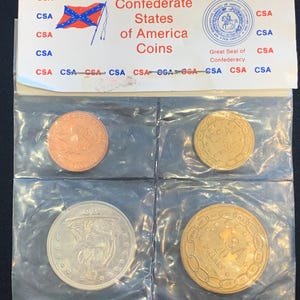 Juego de monedas de los Estados Confederados de América