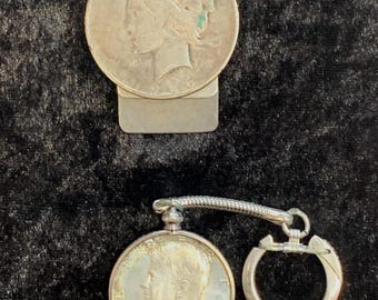 2 Piece Coin Money and Keychain Lot