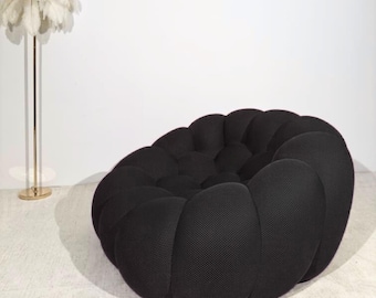Custom Black Bubble Sofa Set