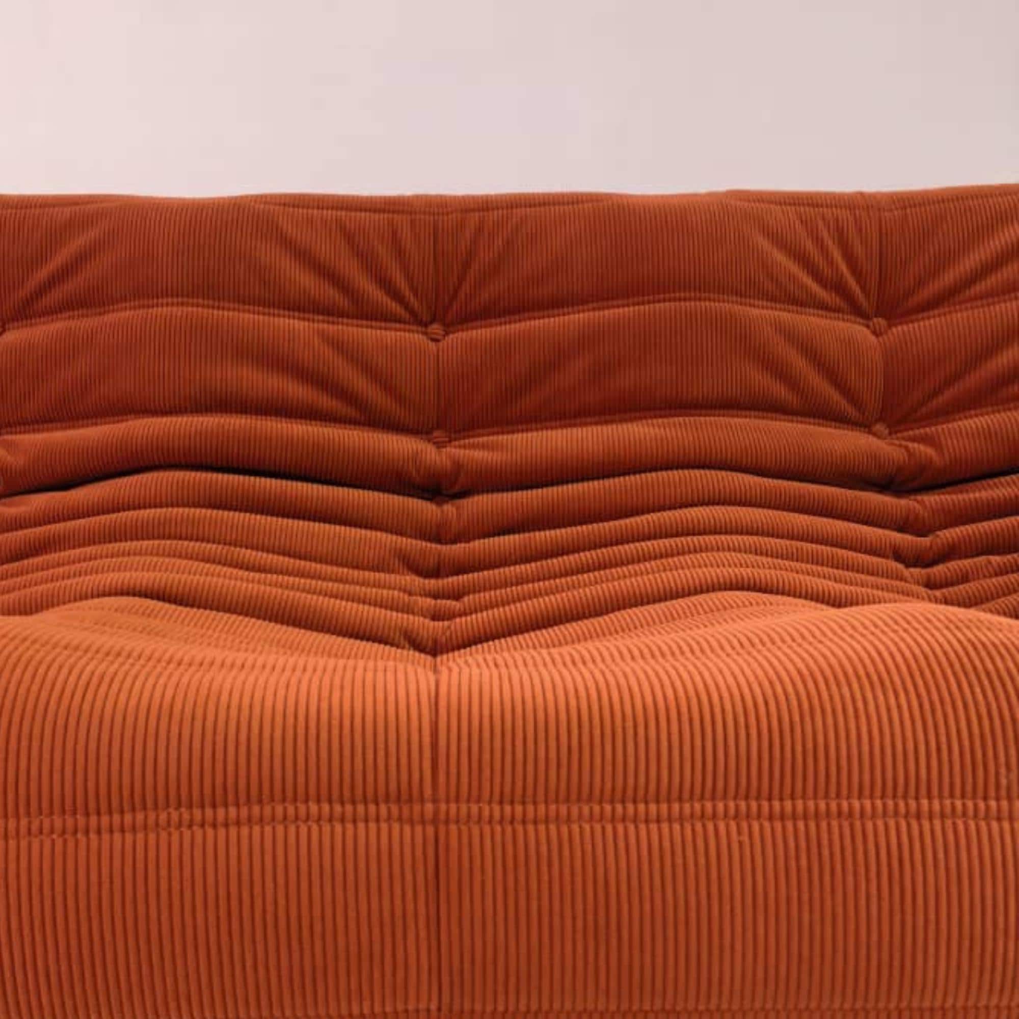 オレンジコーデュロイのカスタム2人掛けソファ - Etsy 日本