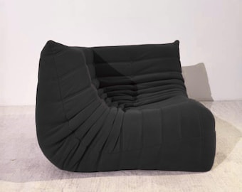 Custom Black Corner Sofa