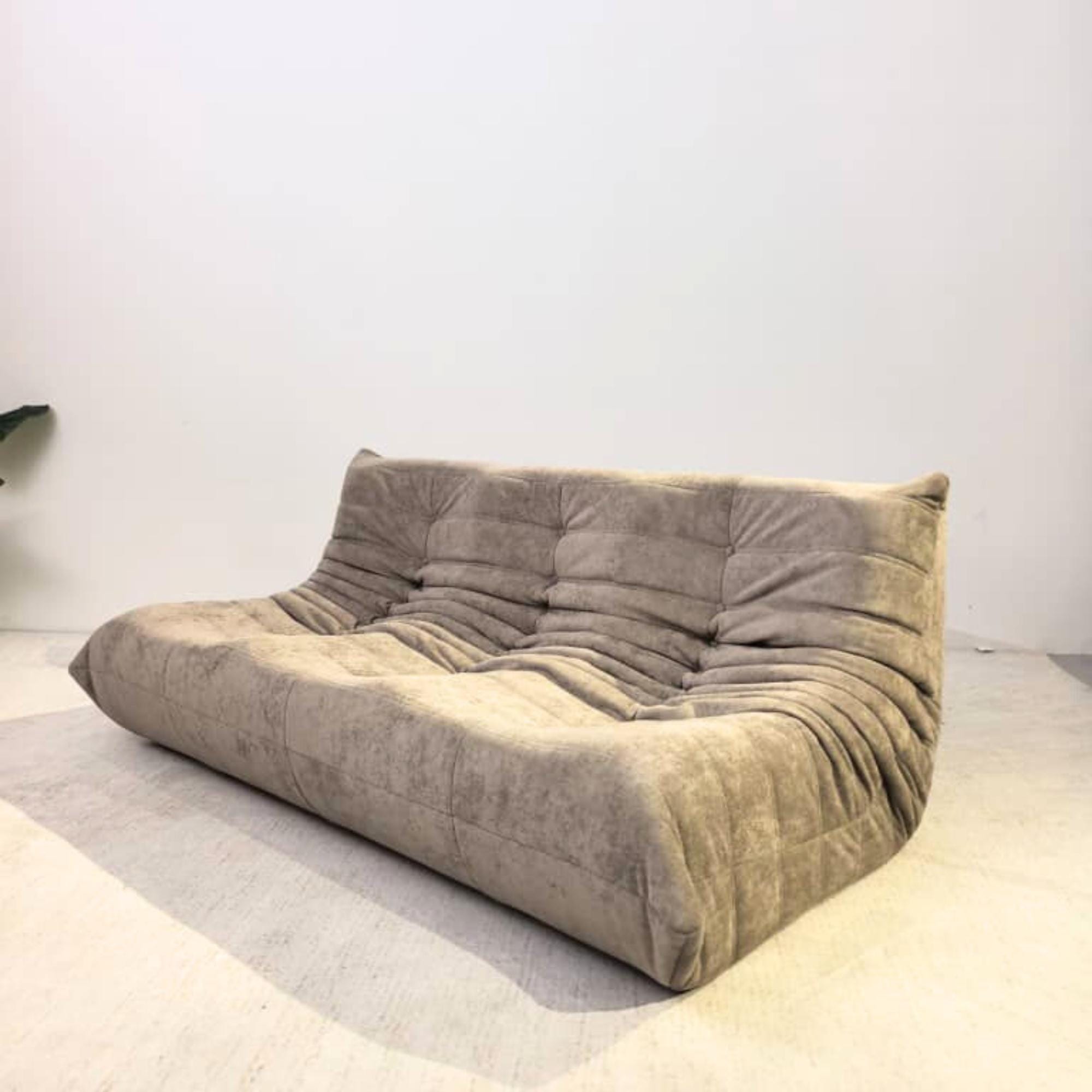 Canapé-lit Ligne Roset – 115x190 Cm – Beige Rosé – Coton – Occasion