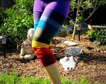 Request a custom made pair of my PiXiE pants in rainbow colors. Pride Pants. Rainbow leggings.