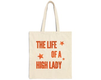 High Lady Tote Bag | Bookish Fantasy Star Canvas Bag, Fae Court Fan Gift