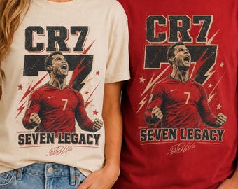 Camiseta de fútbol CR7 Seven Legacy - Camiseta para mamás futbolistas, colores cómodos para el día del partido.