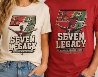 Camiseta de fútbol Seven Legacy, regalo para mamás y aficionados al fútbol - Ropa para el día del partido