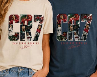 Camiseta de fútbol CR7, regalo para mamás aficionadas al fútbol: camiseta Comfort Colors para los entusiastas del día del partido.