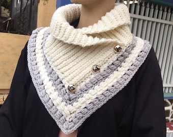 INSTANT DOWNLOAD Easy Elegant Crochet Neck Warmer Scarf-  PDF Pattern