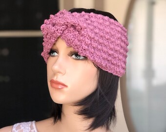 INSTANT DOWNLOAD The Turban Bubble Ear Warmer Headband- Crochet Pattern Only