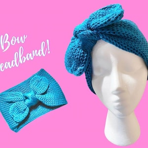 INSTANT DOWNLOAD The Bow Headband Knitting Machine Pattern - PDF File
