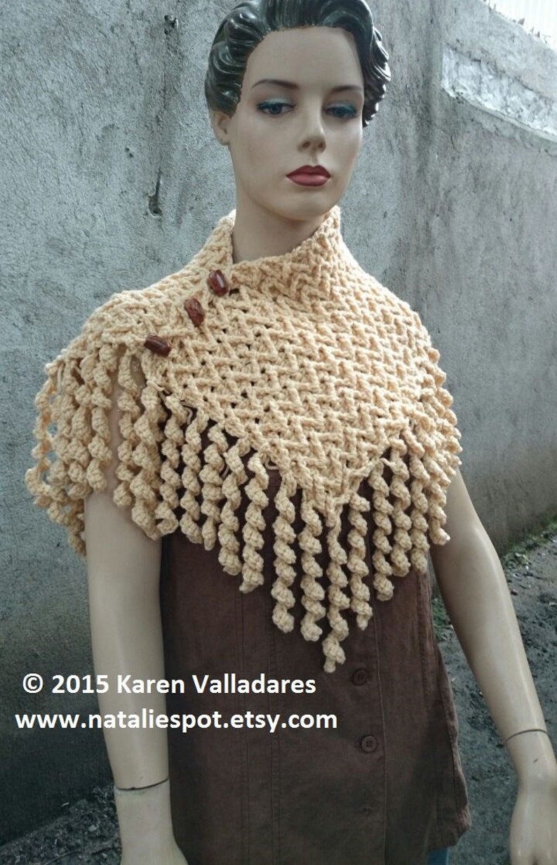 INSTANT DOWNLOAD Zigzag Curly Neck Warmer Scarf Crochet Pattern image 2
