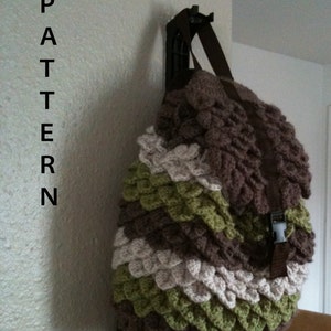 INSTANT DOWNLOAD Crochet Crocodile Backpack Pattern image 5