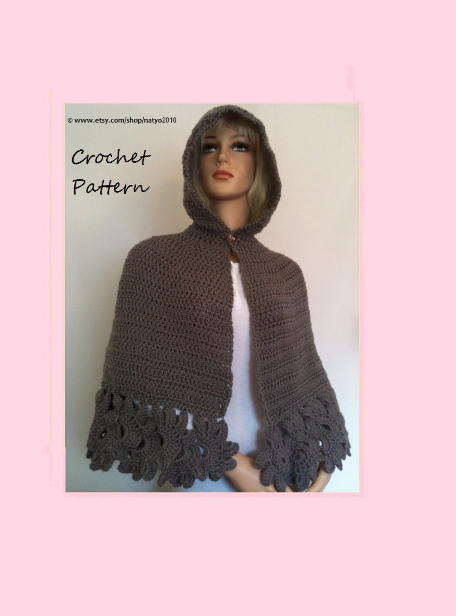 INSTANT DOWNLOAD Crochet Hooded Cape Pattern PDF Unic Size - Etsy
