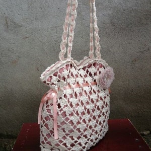 INSTANT DOWNLOAD Angelical Lace Delicate Flowers Handbag Crochet Pattern PDF File image 4
