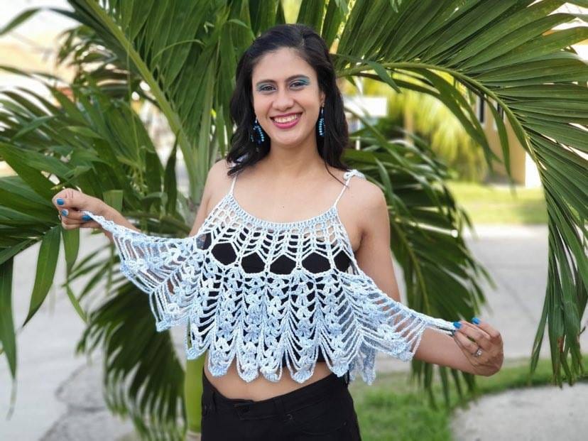 Descarga Instantáneamente Blusa Corta De Verano Patrón De Crochet