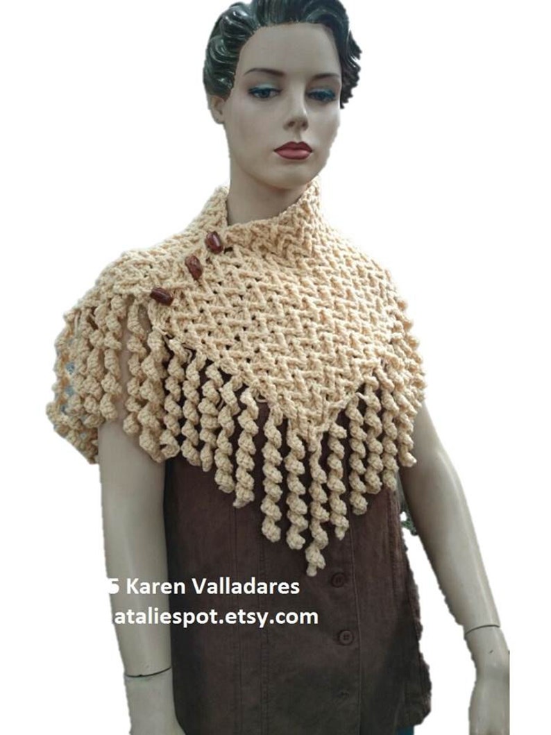 INSTANT DOWNLOAD Zigzag Curly Neck Warmer Scarf Crochet Pattern image 5