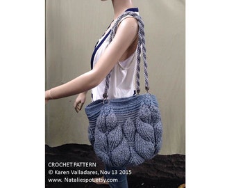 INSTANT DOWNLOAD Branches of Leaves Bag– Crochet Pattern