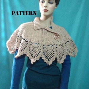 INSTANT DOWNLOAD Pineapples Capelet or Ponchos - Crochet Pattern