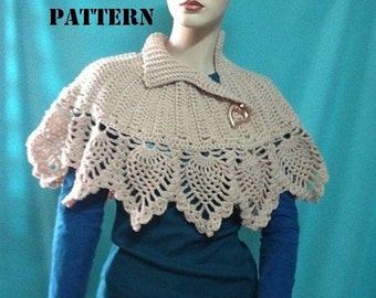 INSTANT DOWNLOAD Pineapples Capelet or Ponchos - Crochet Pattern