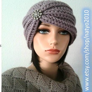 INSTANT DOWNLOAD Turban Style Rhinestone Beanie Crochet Pattern image 5