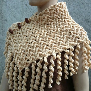 INSTANT DOWNLOAD Zigzag Curly Neck Warmer Scarf Crochet Pattern image 4
