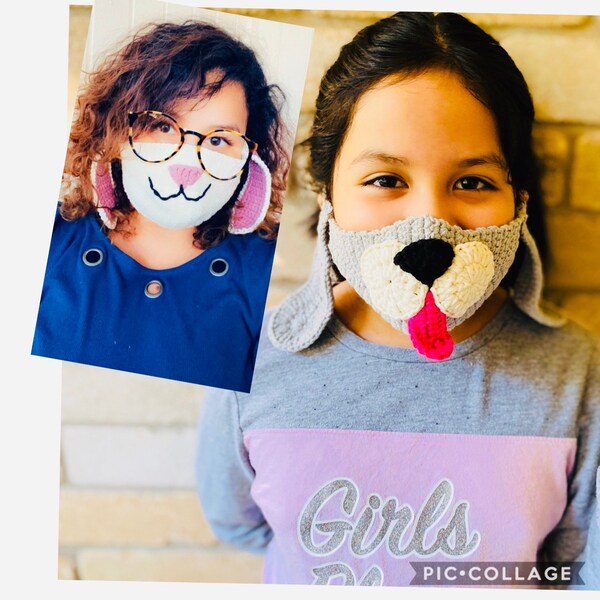 Crochet Face Mask Animal Etsy