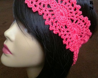 INSTANT DOWNLOAD Crochet Lace Headband - Pattern