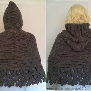 INSTANT DOWNLOAD Crochet Hooded Cape Pattern PDF - Unic Size