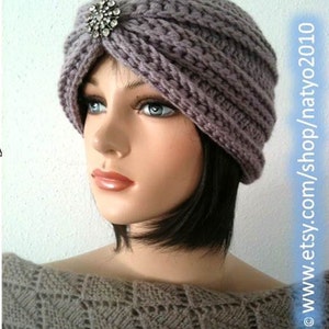 INSTANT DOWNLOAD Turban Style Rhinestone Beanie Crochet Pattern image 2