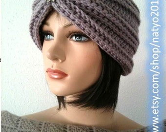 INSTANT DOWNLOAD Turban Style - Rhinestone Beanie Crochet Pattern