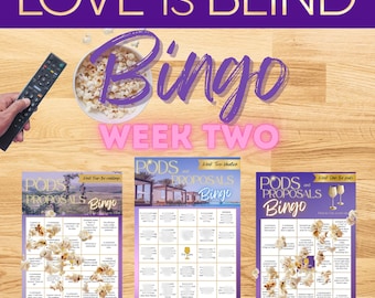 Love Is Blind Bingo Game: Reality TV Watch Party (Digital Download, Week Two Cards)