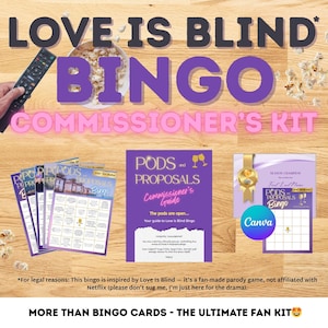 Love Is Blind Bingo Game: Reality TV Watch Party (Digital Download)