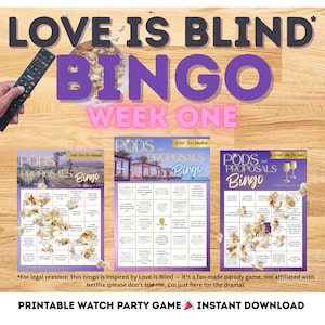 Love Is Blind Bingo Game: Reality TV Watch Party (Digital Download, Week One Pods)