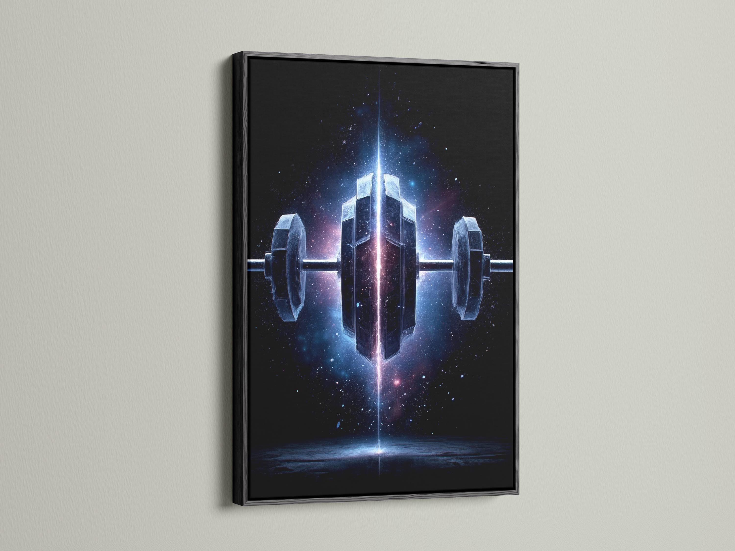 Cosmic dumbbell glowing against a dark galaxy star field detail view