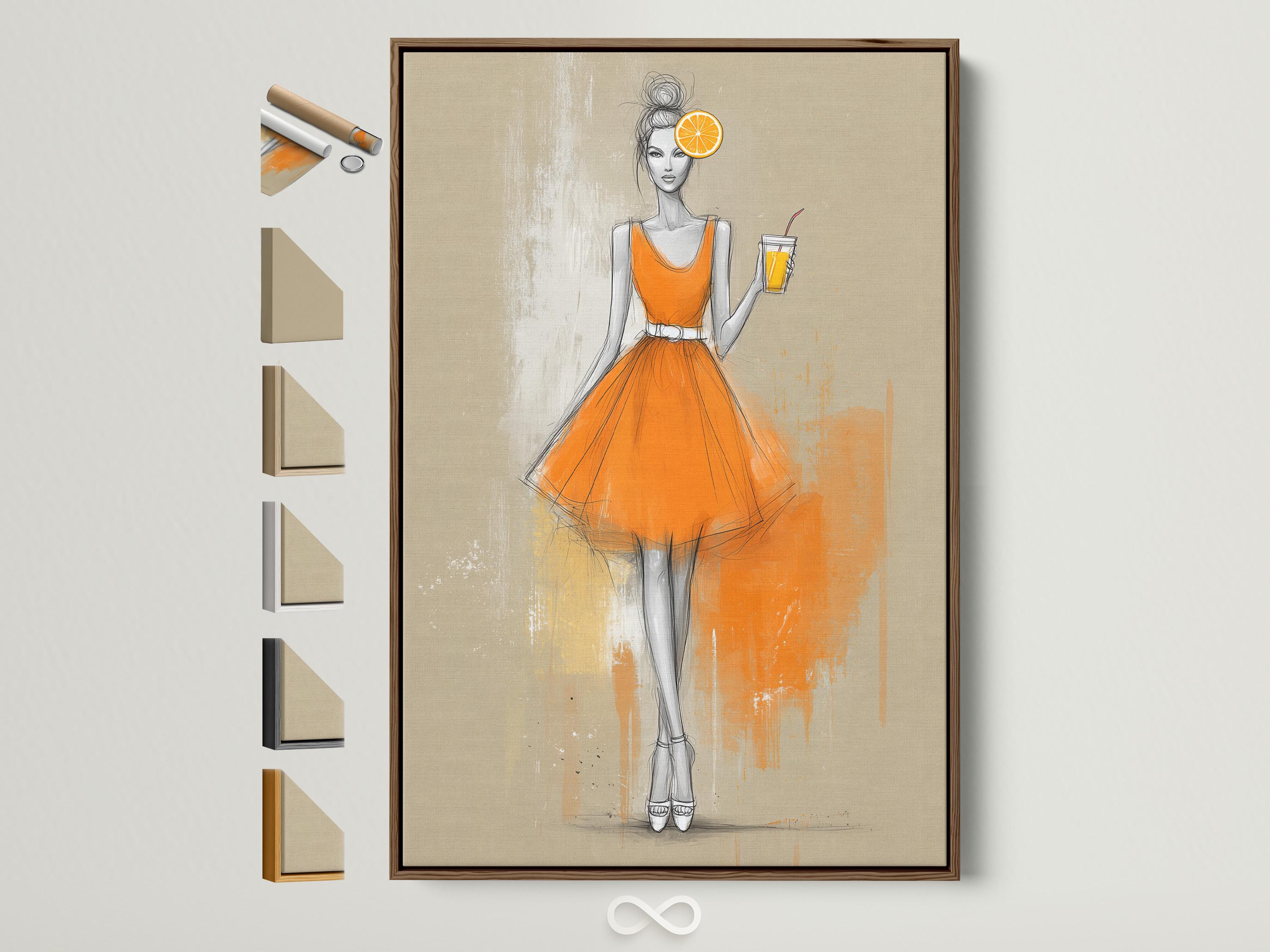 orange dress drawing How to draw girl with beautiful orange dress- Asmita Art