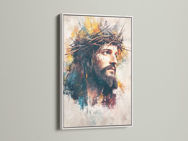 Jesus Christ Canvas Art - Religious Wall Print, Spiritual Home Decor ...