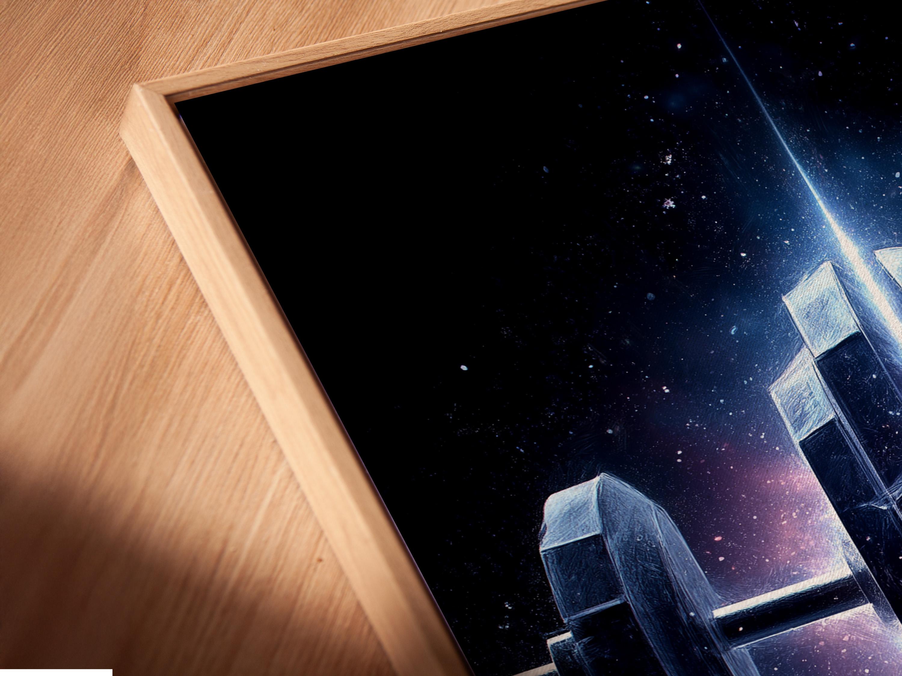 Cosmic dumbbell glowing against a dark galaxy star field detail view